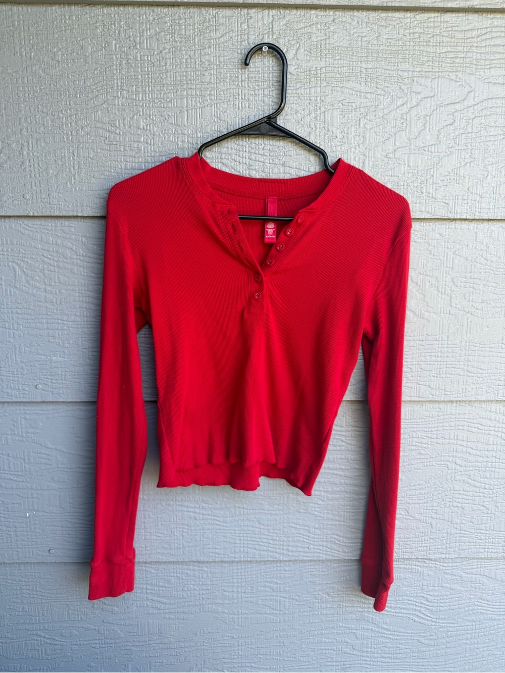 NWOT SKIMS Cotton Rib Long Sleeve Crop - Picture 2 of 4